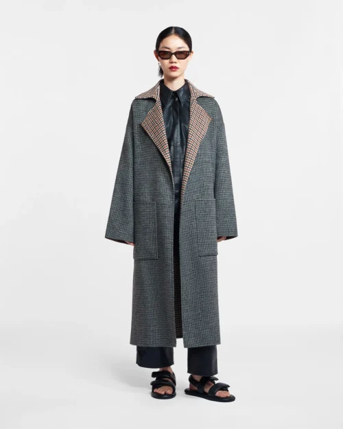 Nanushka plaid coat