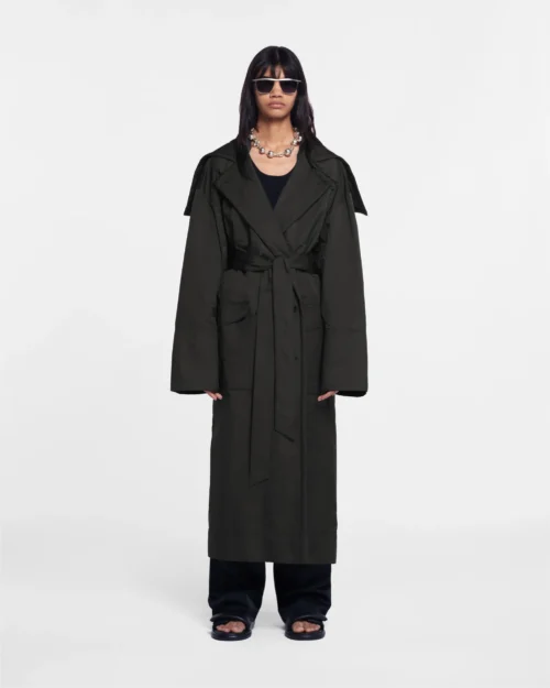Nanushka long tailoredpuffer coat
