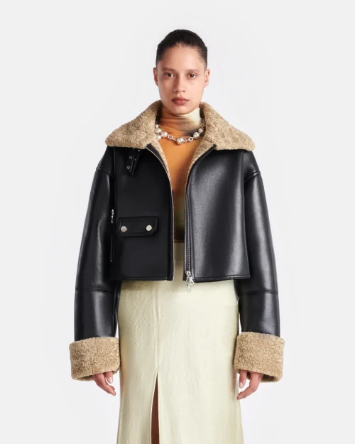 Nanushka Short Leather Jacket